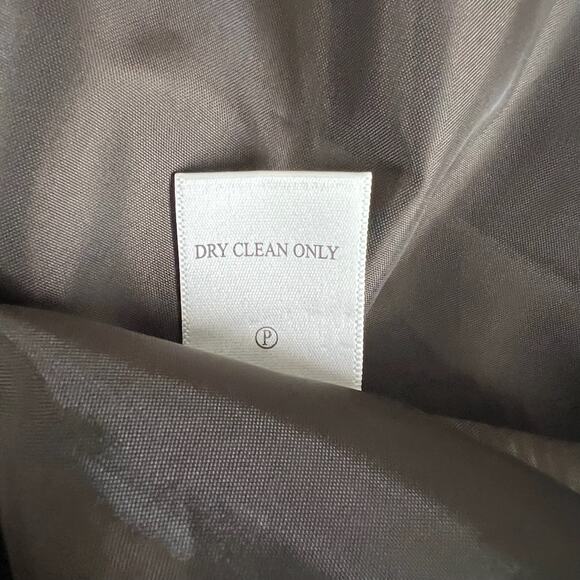 NWT Coldwater Creek Studded Twill Wool Skirt XS / 4 | Brown Embellished Cottage - Picture 12 of 12